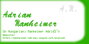 adrian manheimer business card